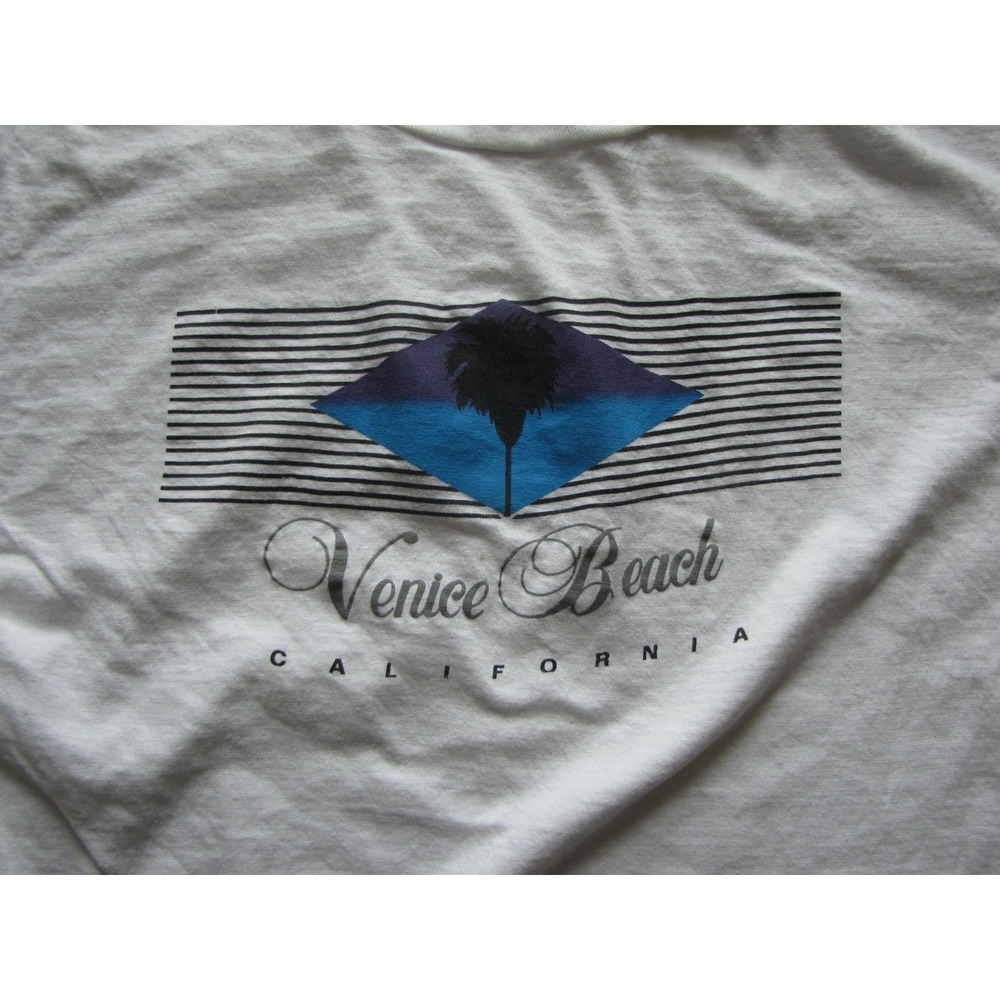 Vtg Caribbean Dream Shirt Mens XL White Venice Beach California Graphic Souvenir